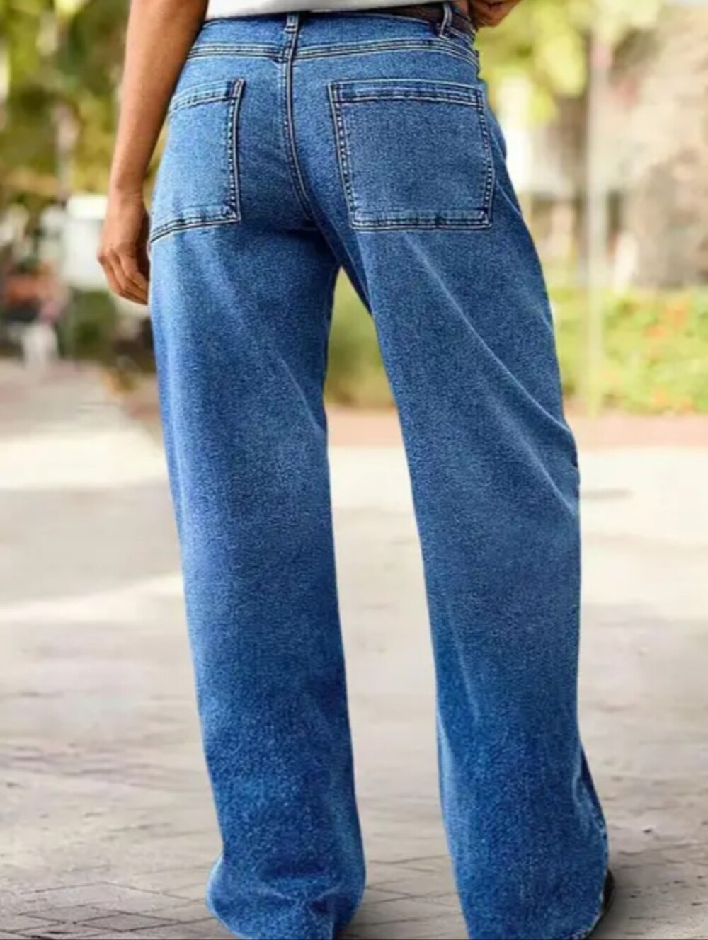 Flamingals Mid-rise Wide-Leg Jeans Holiday Grinch Embroidery NWT Women's 2XL - Picture 3 of 10